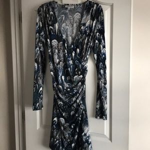 Form fitting wrap dress